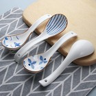 Ceramic Asian Soup Spoons  Blue And White Japanese Spoon For Soup Rice Ramen Pho
