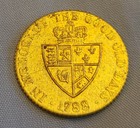 1788 English Coin King George Iii Vintage Old Milled Royal Gold Lustre Antique