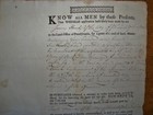1786 Northumberland Co Pennsylvania Partial Printed Deed James Hood - T  Francis
