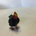 Vintage Wooden Hen Chicken Figure Decor Metal Legs 2  Tall