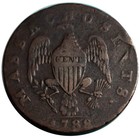 Us 1788 Massachusetts Copper Cent  Indian 1-d  W-6190  Rarity-2  Period