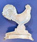 Vintage Cast Iron Rooster Door Stop Rustic Farm House Decor Beige 13 x9  Large