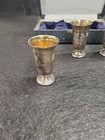 Rare Chinese Silver Rui Feng Tot Cups Aag Monogram Set Of 3  Fitted Case Unclean