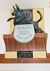Schlitz Malt Liquor Bull Wall Mount 60 s  rowdy  bar Light