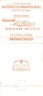 Resorts International Hotel Casino Atlantic City Nj Vintage Matchbook 1970s