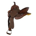 Kassidy Spinal Relief Barrel Style Saddle Chocolate Rough Out Fqhb 14  15  New