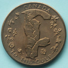1970 Great River Road Commemorative Bronze Medal Unc