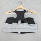 Tek Gear Sports Bra Womens 1x Gray Front Zip Racerback Workout Athletic Gym