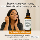 Castor Oil Organic 100  Pure Hexane-free Amber Glass Bottle 4 Oz Fast Shipping