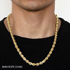 14k Yellow Gold 8mm Solid D cut Rope Chain Bracelet Size 7 -9 
