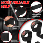 Weight Lifting Wrist Support Wraps Bandage Gym Training Cross Fit Straps Black