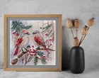 Diy Cross-stitch Kit Winter Chittering Needlepoint Craft Kit Stitching Art Set