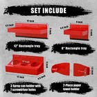 4pcs Red Magnetic Toolbox Shelf  Tray  Paper Towel Holder  Variety Of Use