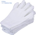 S dian 8 Pairs White Cotton Gloves 7 5  Medium Size  Film  Coins  Cd dvd  Handli