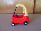 Vtg Little Tykes Cozy Coup Miniature Dollhouse Car Red   Yellow W black Posts