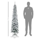 6  Unlit Snow-flocked Artificial Christmas Tree Holiday Decoration With 395 Tips