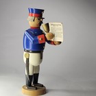 Vintage Erzgebirge Town Crier Bell Ringer Smoker Figurine Natural Wood
