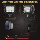 4pcs 4in Led Off Road Lights Flood Spot Combo Led Pods Light For Jeep Atv Truck