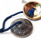 Handcrafted Tibetan Tingsha Cymbals With Detailed Floral Carving Meditation 