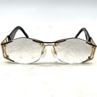 Rare Cazal Vintage Sunglasses Frame Rhinestones Gold Black Prescription Japan