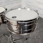 Used Vintage Lp Tito Puente Stainless Steel Timbales W stand - Good