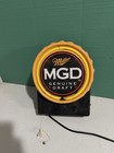 Miller Genuine Draft Mgd Beer Neon Light Up Clock Vintage Works
