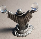 Vintage Spoontiques Pewter 2    Wizard W  Crystal Balls   Red Serpent Eyes Cmr 955