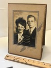 Vintage Portrait Antique Photo Married Couple B w Professional 1950s Photograph