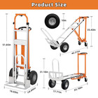 Heavy   duty 4   in   1 Folding Hand Truck Dolly Aluminum 1000lb Platform Moving Cart