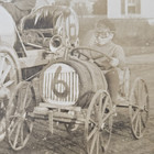 Rare Orig 1906 Photo Vanderbilt Cup Race Hotchkiss   Matching Childs Pedal Car