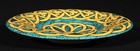 Sicilian Caltagirone Ceramic Hand-painted Plate Infinite Knot Design Signed
