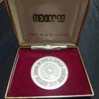 1968 19th Mexico Olympics Commemorative Medal Silver   Bronze 2 Piece Set Used