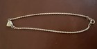 Sterling Silver Chain Heart  Anklet  10   