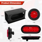 Trailer Lights Welded Mount Steel Boxes Housing Kit W 6 Inch Led Oval Tail Light
