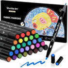 Fabric Markers Pens  30 Colors Dual Tip Fabric Marker Permanent No Bleed Mark   