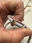 Vintage Venetian Style African Trade Beads White Red Striped Glass Cane Bead Nec