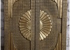 Vintage Brass Cladded Door Floral Bedroom Unique Carved Sliding Barn Doors 80x48