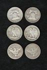 Silver Barber  Walking Liberty  And Franklin Half Dollars - 2 Of Each