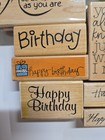 Lot Of 20  Vintage Wooden Rubber Stamps Craft Scrapbooking Card Making Birthday 