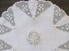Set Of 12 fine Linen Madeira Embroidered Drawnwork Coasters Cocktail Drink Doily