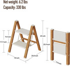 Mayi Plus 2-step Aluminum Ladder lightweight Folding Step Stool With Extra-wide