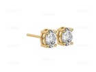Oval Diamond Stud Earring  Lab Grown Diamond Earring  2 Ct Solitaire Earring  14