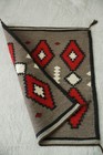 Navajo Rug Wall Hanging Wool Black Red Grey White 32 x 24 