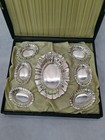 Beautiful 7 Piece Sterling Silver Nut Dish Set In Box By Wallace 218   220