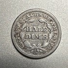 1847 Seated Liberty Half Dime Silver Coin Circulated Uncertified United States