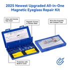 Upgraded All-in-one Magnetic Eyeglass Repair Tool Kit With Screws  Blue
