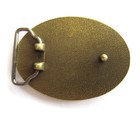 Rose Flower Western Oval Bronze Plated Belt Buckle
