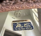 Matson Vintage  Oval Mirror Vanity Tray 16  Easel Standing 24kt Gold Plated