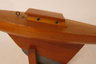 Vintage Pond Boat Yacht Sailboat Handmade Custom Mahogany Beautiful With Stand 