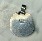 Vintage Signed Leroy Reeves Navajo Sterling Silver   Royston Turquoise Pendant